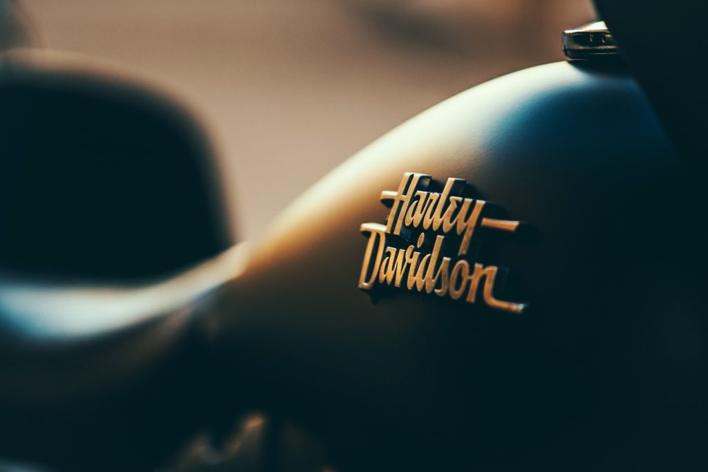 Harley Davidson Logo On Side Of Tank