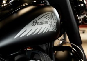 Indian Motorcycle Logo On Side Of Tank