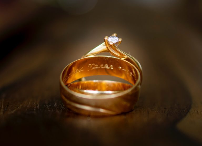 gold rings stack on each other